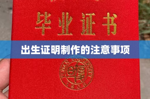 潍城出生证明制作的注意事项