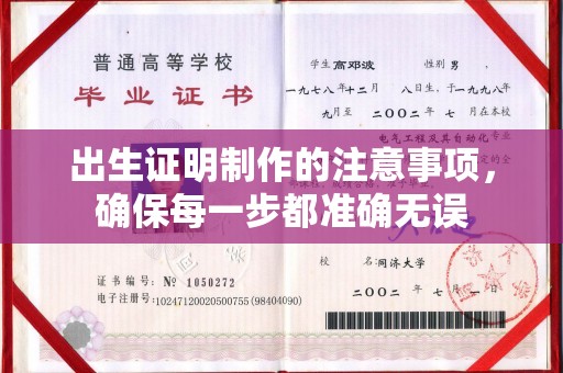 潍城出生证明制作的注意事项，确保每一步都准确无误