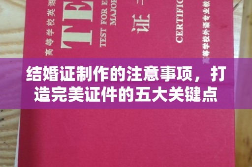 潍城结婚证制作的注意事项，打造完美证件的五大关键点