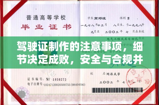 潍城驾驶证制作的注意事项，细节决定成败，安全与合规并重