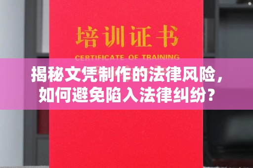 潍城揭秘文凭制作的法律风险，如何避免陷入法律纠纷？