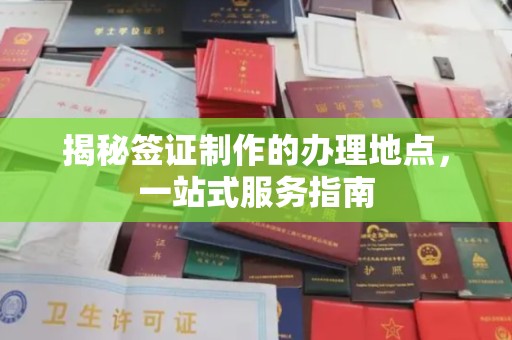 潍城揭秘签证制作的办理地点，一站式服务指南