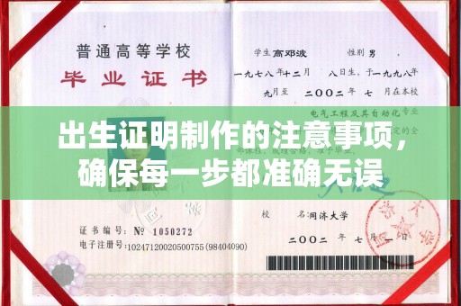 潍城出生证明制作的注意事项，确保每一步都准确无误
