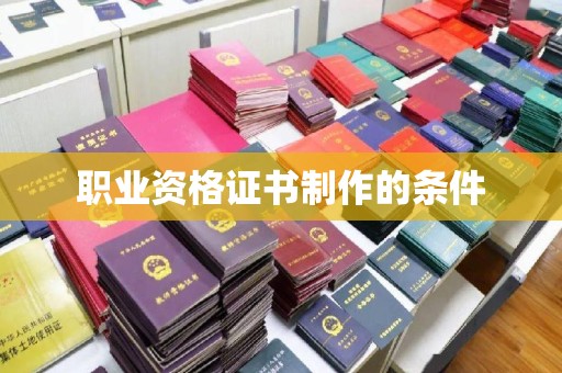 潍城职业资格证书制作的条件