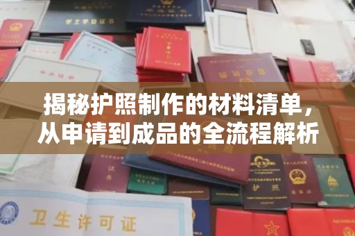 潍城揭秘护照制作的材料清单，从申请到成品的全流程解析
