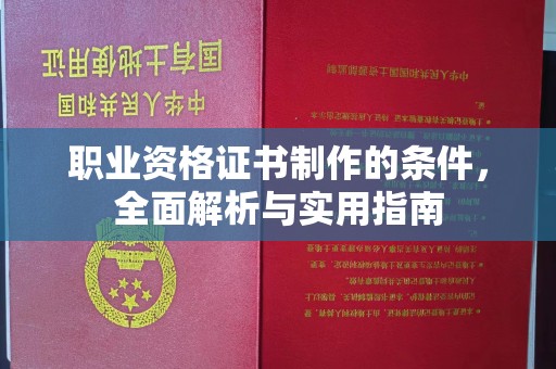 潍城职业资格证书制作的条件，全面解析与实用指南